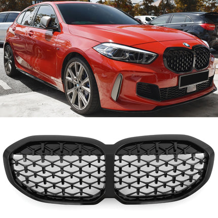 Griglia anteriore diamante nero lucido BMW Serie 1 F40 dal 2019