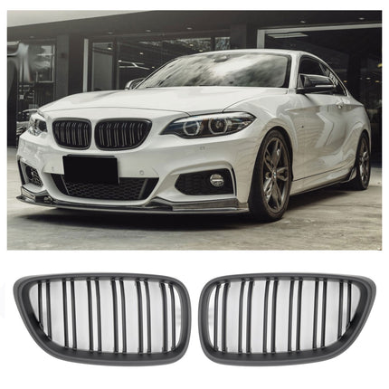 Griglia anteriore doppia staffa nero opaco BMW Serie 2 F22 coupe F23 cabriolet F87 M2 2013-2021