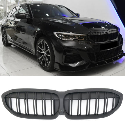 Griglia anteriore doppia barra nero opaco BMW Serie 3 G20 berlina G21 touring pre-LCI 2019-2022