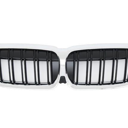 Griglia anteriore doppia barra nero lucido cornice cromata BMW Serie 3 G20 G21 pre-LCI 2019-2022