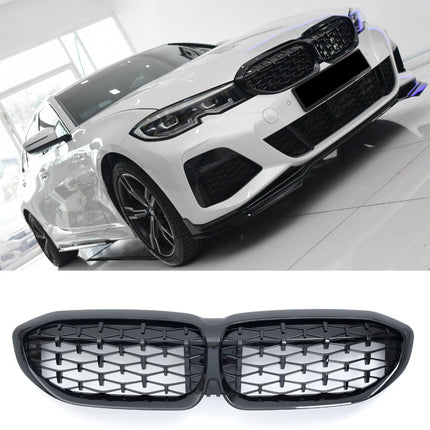 Griglia anteriore diamante nero lucido BMW Serie 3 G20 berlina G21 touring pre-LCI 2019-2022