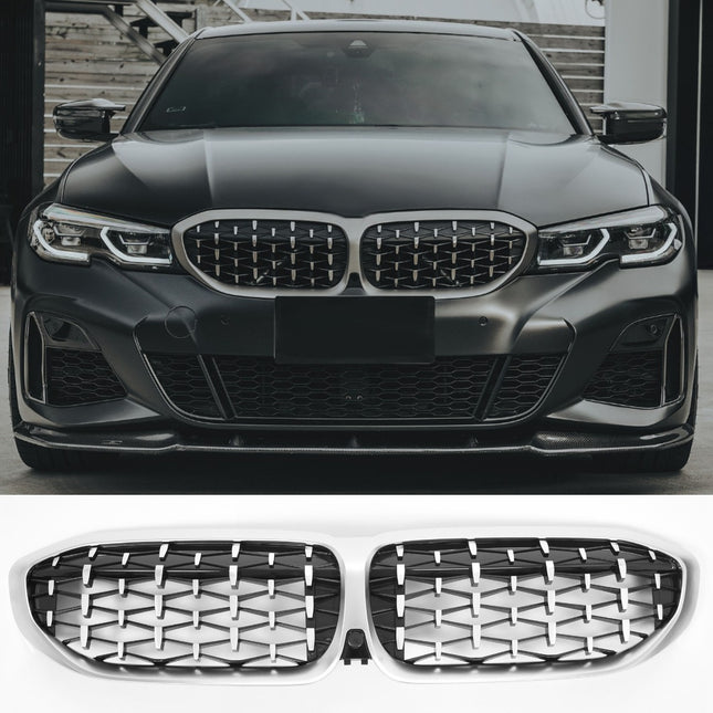 Griglia anteriore diamante cromata BMW Serie 3 G20 berlina G21 touring pre-LCI 2019-2022