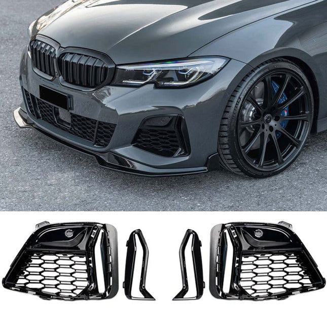 Griglie paraurti M340i Optic Black BMW Serie 3 G20 G21 pre-LCI M-Sport 2019-2022