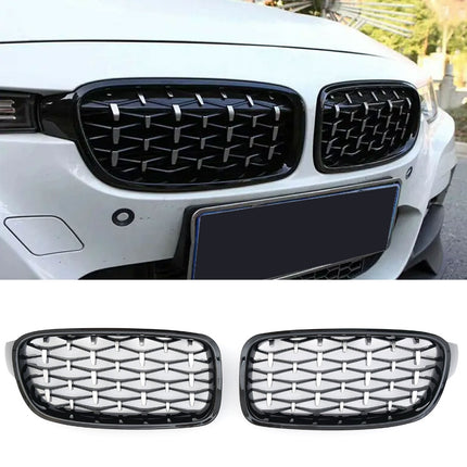Griglia anteriore diamante cromo nero lucido BMW Serie 3 F30 berlina F31 touring 2011-2019