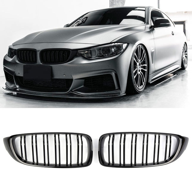 Griglia anteriore doppia barra nero lucido BMW Serie 4 F32 coupe 2013-2020