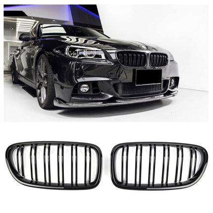 Griglia anteriore doppia barra nero lucido BMW Serie 5 F10 berlina F11 touring 2010-2017