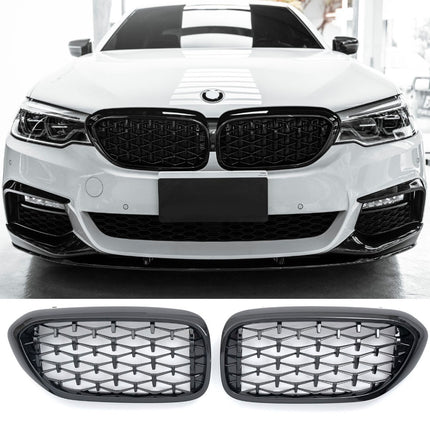 Griglia anteriore diamante nero lucido BMW Serie 5 G30 berlina G31 touring pre-LCI 2017-2020