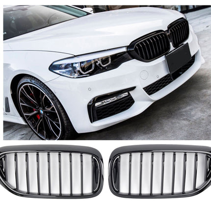 Griglia anteriore singola barra nero lucido BMW Serie 5 G30 berlina G31 touring 2017-2020