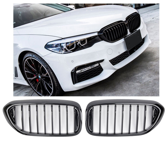 Griglia anteriore singola barra nero lucido BMW Serie 5 G30 berlina G31 touring 2017-2020