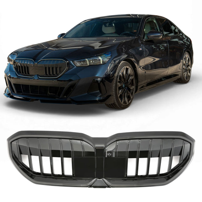 Griglia anteriore sportiva nero lucido con modulo LED BMW Serie 5 G60 berlina G61 touring dal 2023