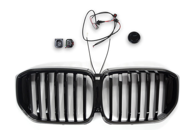 Griglia anteriore nero lucido con cornice LED BMW X5 G05 LCI dal 2023