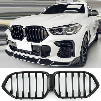 Griglia anteriore doppia barra nero lucido BMW X6 G06 dal 2018