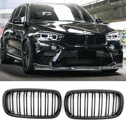 Griglia anteriore doppia barra nero lucido BMW X5 F15 X6 F16 2013-2018