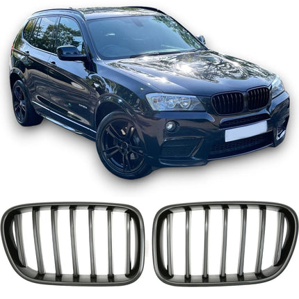 Griglia anteriore doppia barra nero lucido BMW X3 F25 pre-LCI 2010-2014