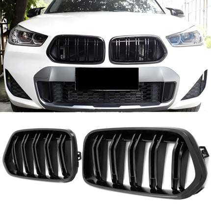 Griglia anteriore doppia barra nero lucido BMW X2 F39 dal 2017