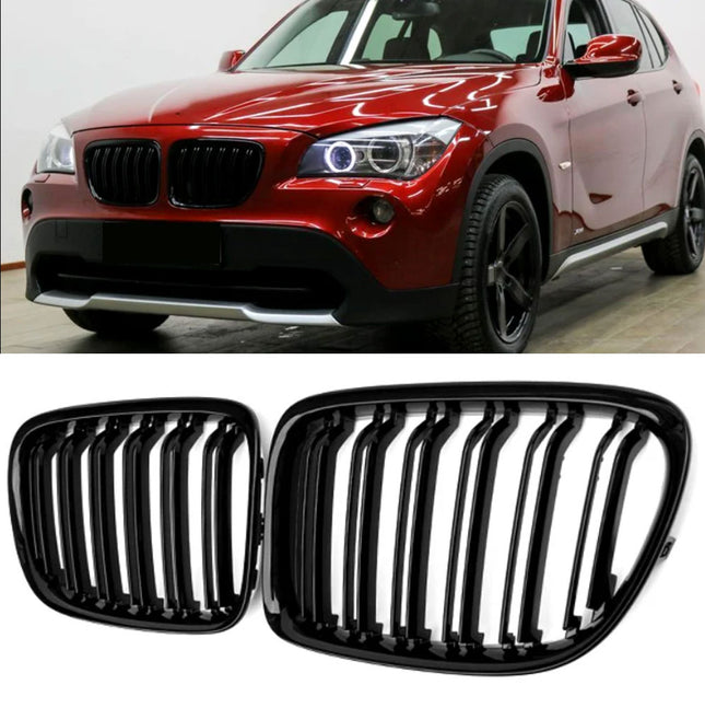 Griglia anteriore doppia barra nero lucido BMW X1 E84 LCI restyling