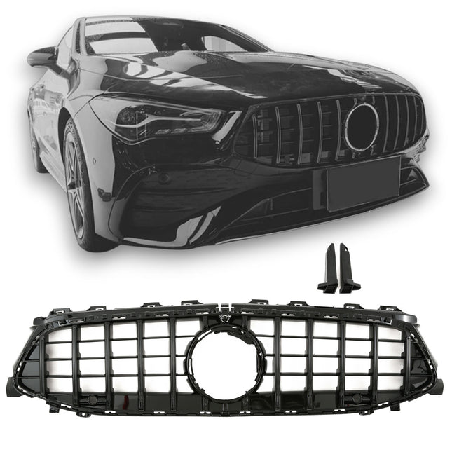 Griglia Panamericana GT nero lucido Mercedes CLA C118 X118 facelift dal 2023 telecamera 360