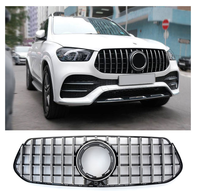 Griglia Panamericana GT montanti cromati Mercedes GLE V167 C167 AMG-Line dal 2019 pre-facelift