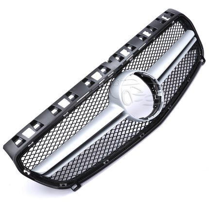 Griglia anteriore argento AMG Look Mercedes Classe A W176 2012-2015 pre-facelift