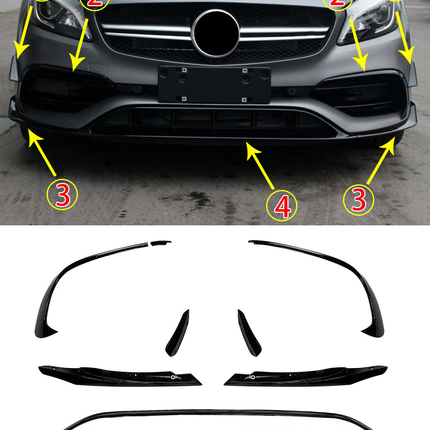 Spoiler Anteriore per Mercedes Classe A W176 Restyling 2015-2018