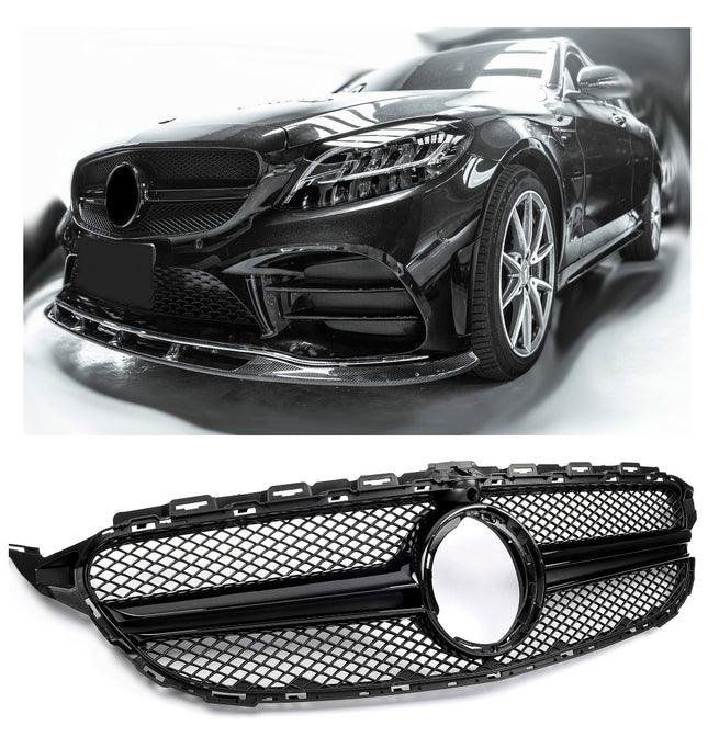 Griglia AMG Look Mercedes W205 Classe C facelift 2018-2021 telecamera 360 gradi V2