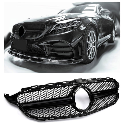 Griglia AMG Look Mercedes W205 Classe C facelift 2018-2021 telecamera 360 gradi