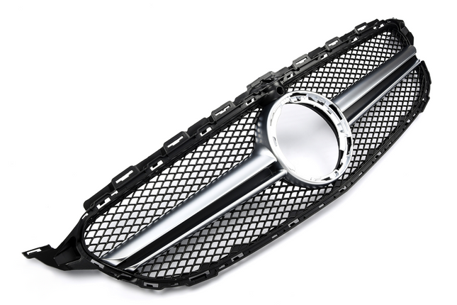 Griglia cromo argento Mercedes W205 Classe C facelift 2018-2021 telecamera 360 gradi