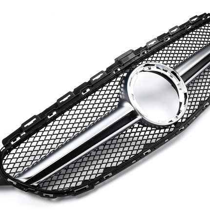 Griglia cromo argento Mercedes W205 Classe C facelift 2018-2021 senza telecamera 360