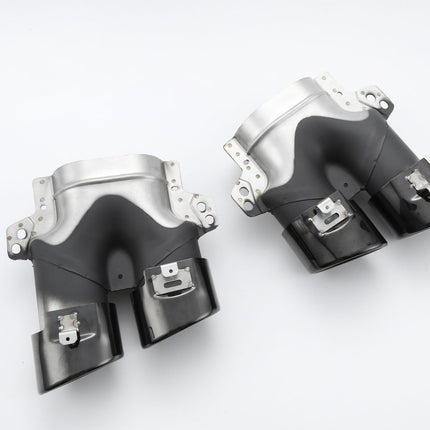 Diffusore con Terminali Neri per Mercedes Classe C W205 / S205 AMG Line 2014-2020 – Look C43 - foto 2