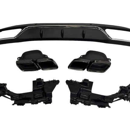 Diffusore con Terminali Neri per Mercedes Classe C W205 / S205 Avantgarde e Standard 2014-2021 – Art. 205634 - foto 2