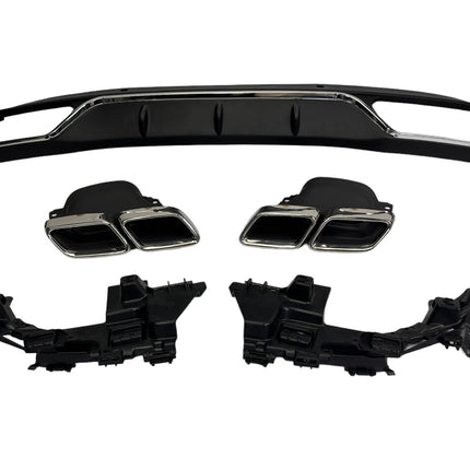 Diffusore con Terminali Cromati per Mercedes Classe C W205 / S205 Avantgarde e Standard 2014-2021 – Art. 205634 - foto 2