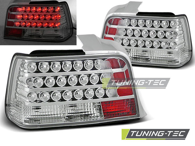 Bmw E36 1990-1999 Berlina Fanali Posteriori Led Cromati
