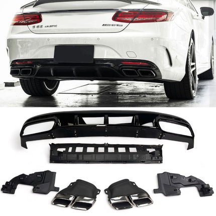 Diffusore con Terminali Cromati per Mercedes Classe S Coupé C217 / Cabrio A217 AMG 2014-2020