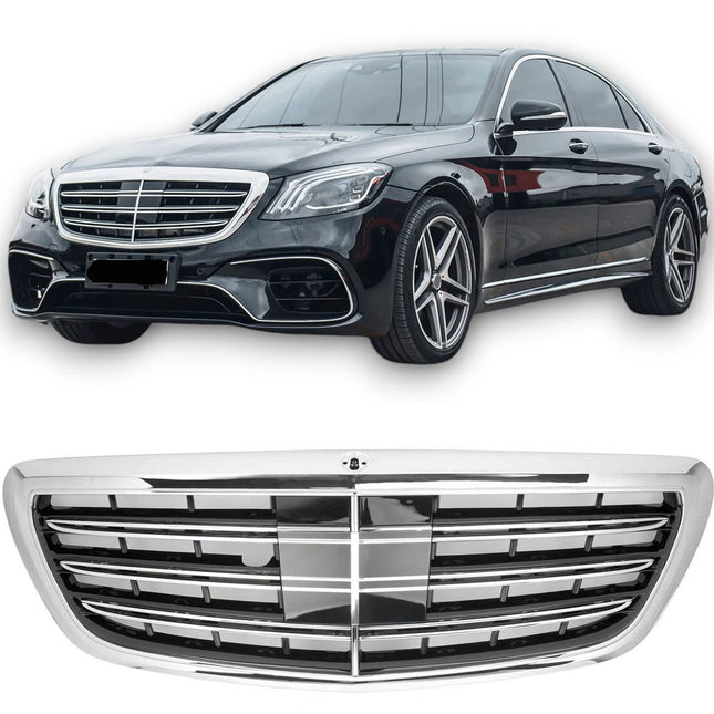 Griglia sportiva cromo nero AMG Look Mercedes Classe S W222 berlina dal 2014