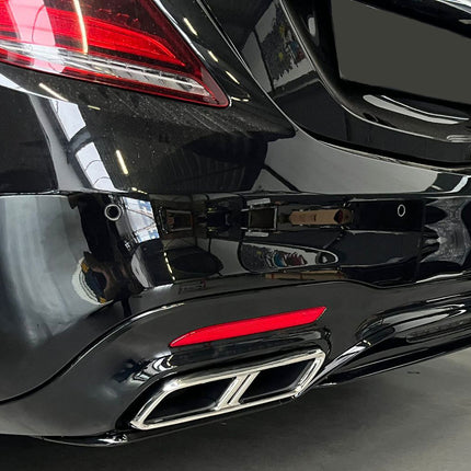 Diffusore con Terminali Cromati per Mercedes Classe S W222 Restyling AMG 2017-2020 - foto 2
