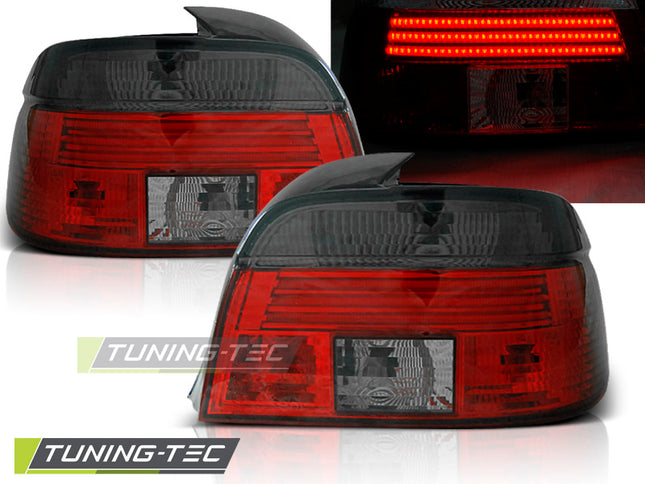 Bmw E39 1995-2000 Fanali Posteriori Led Bar Rosso Fumé