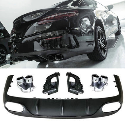 Diffusore con Terminali Cromati per Mercedes Classe E Coupé C238 / Cabrio A238 AMG Line 2016-2020 – Art. 238400