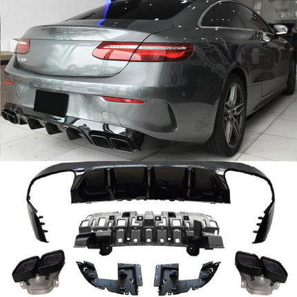 Diffusore con Terminali Neri per Mercedes Classe E Coupé C238 / Cabrio A238 AMG Line 2016-2020 – Art. 238600