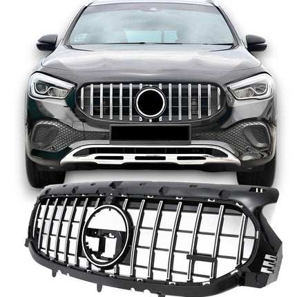 Griglia Panamericana GT montanti cromati Mercedes GLA H247 standard 2020-2023 telecamera 360