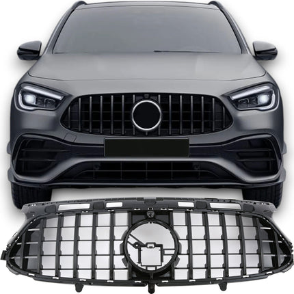 Griglia Panamericana GT nero lucido Mercedes GLA H247 AMG-Line 2020-2023 telecamera 360