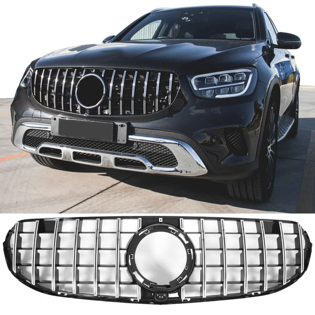 Griglia Panamericana GT montanti cromati Mercedes GLC X253 C253 facelift standard Offroad dal 2019
