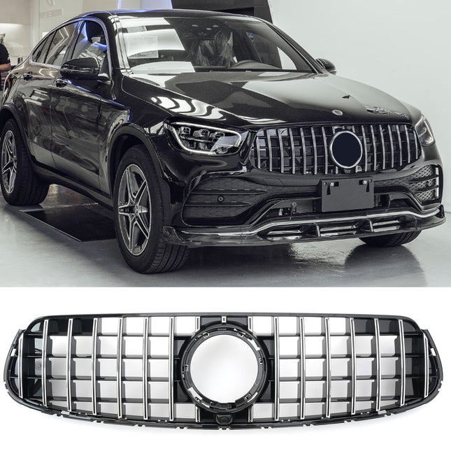 Griglia Panamericana GT montanti cromati Mercedes GLC X253 C253 facelift dal 2019 AMG-Line