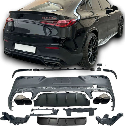 Diffusore con Terminali Neri per Mercedes GLC Coupé C254 AMG Line 2022-2026