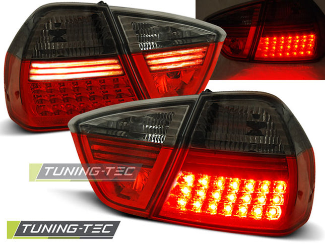 Bmw E90 2005-2008 Fanali Posteriori Led Rosso Fumé