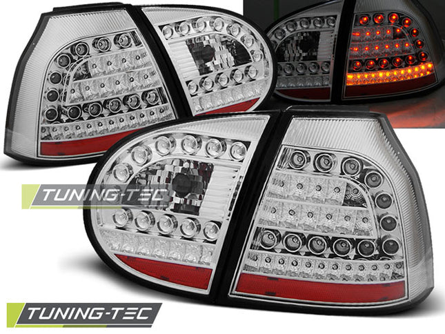 Vw Golf 5 2003-2009 Fanali Posteriori Led Cromati