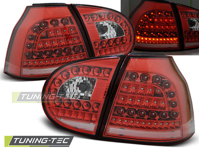 VW Golf 5 2003-2009 Fanali Posteriori LED Rosso Bianco