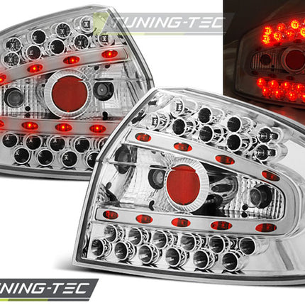 Audi A4 8E 2000-2004 Berlina Fanali Posteriori Led Cromati