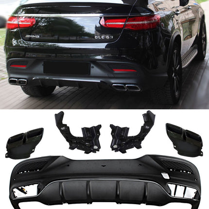Diffusore con Terminali Neri per Mercedes GLE Coupé C292 AMG Line 2015-2019
