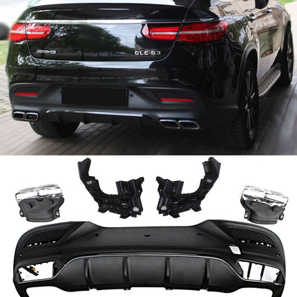 Diffusore con Terminali Cromati per Mercedes GLE Coupé C292 AMG Line 2015-2019