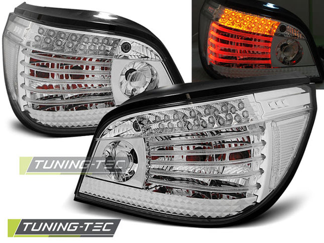 Bmw E60 2003-2007 Fanali Posteriori Led Cromati